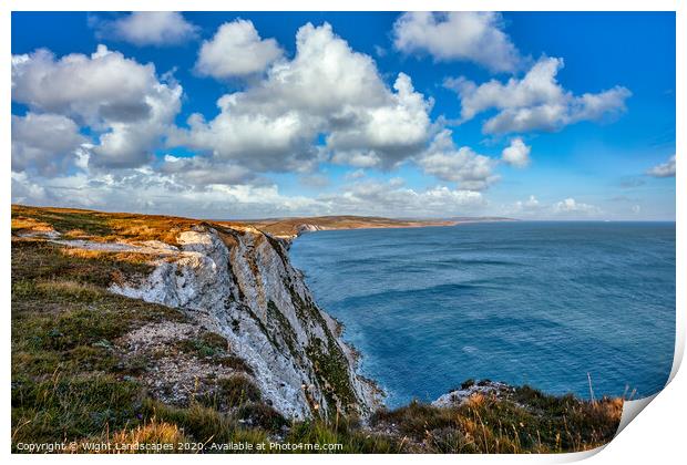 Tennyson Viewpoint Print by Wight Landscapes