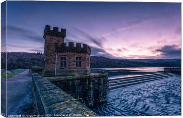 Broomhead Reservoir at Dusk Canvas Print by Angie Morton