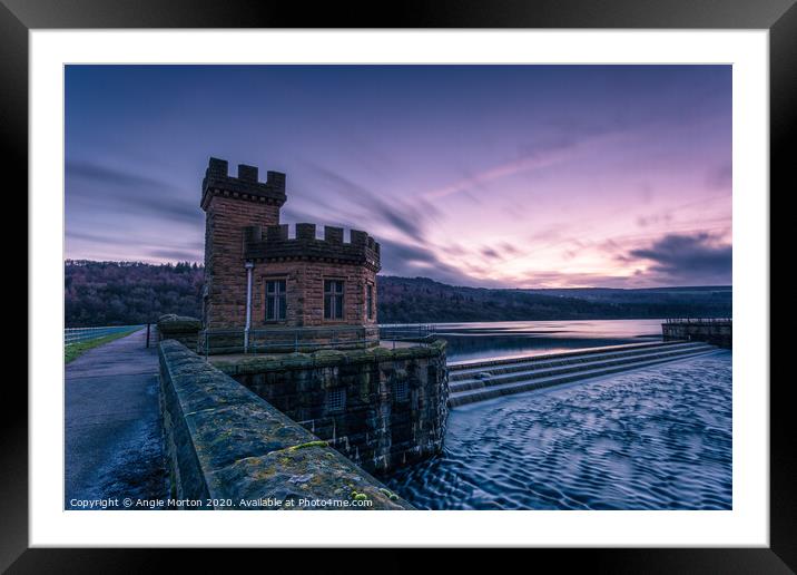 Broomhead Reservoir at Dusk Framed Mounted Print by Angie Morton