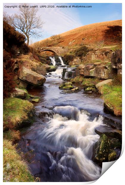 Three Shires Head in the Peak District Print by Peter Lovatt  LRPS
