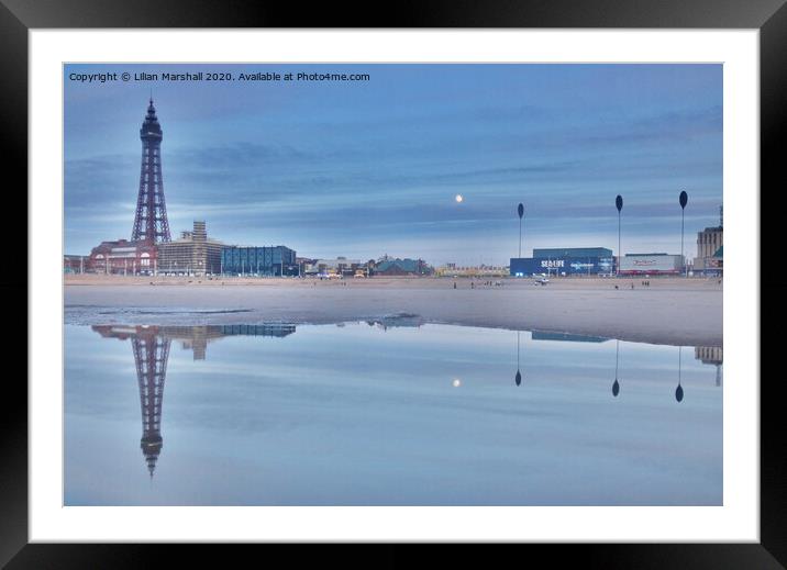 Blackpool North Promenade.  Framed Mounted Print by Lilian Marshall