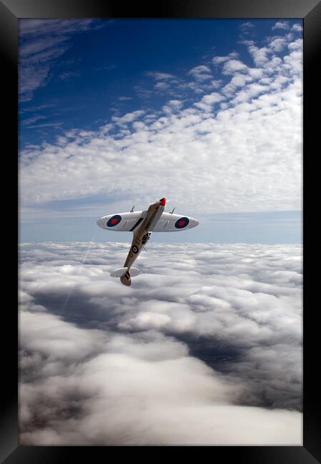 Silver Spitfire - slipping the surly bonds ... Framed Print by Gary Eason
