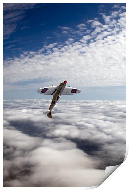 Silver Spitfire - slipping the surly bonds ... Print by Gary Eason