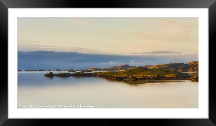 Tarbert Coastal Dawn, Isle of Harris Framed Mounted Print by Kasia Design