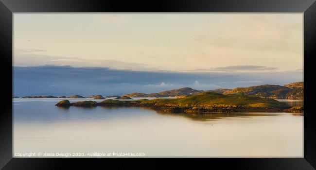 Tarbert Coastal Dawn, Isle of Harris Framed Print by Kasia Design