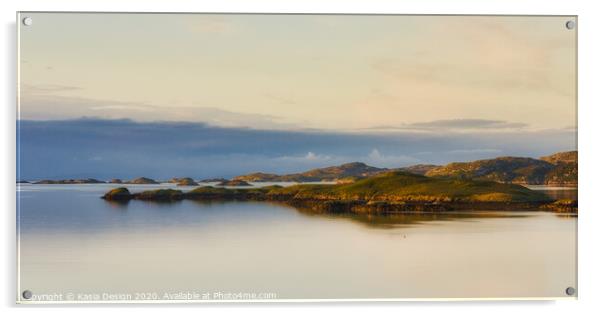 Tarbert Coastal Dawn, Isle of Harris Acrylic by Kasia Design