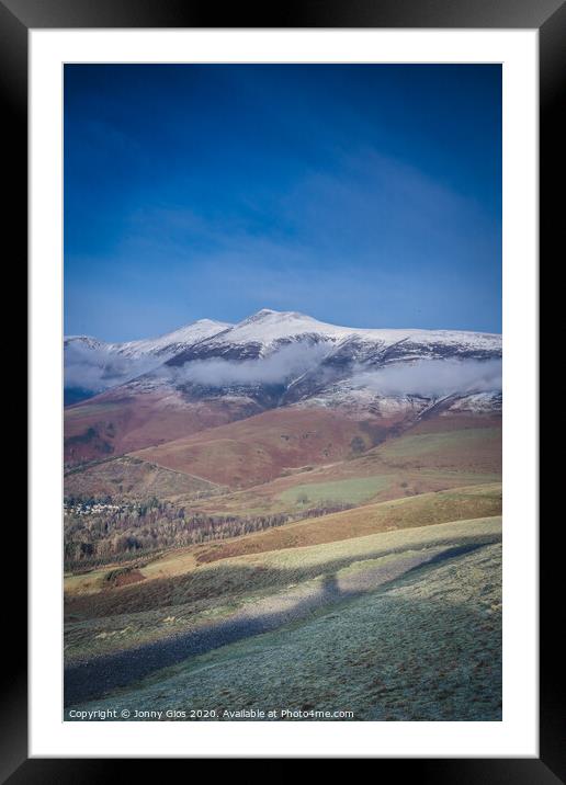 Clouds Touching Skiddaw  Framed Mounted Print by Jonny Gios