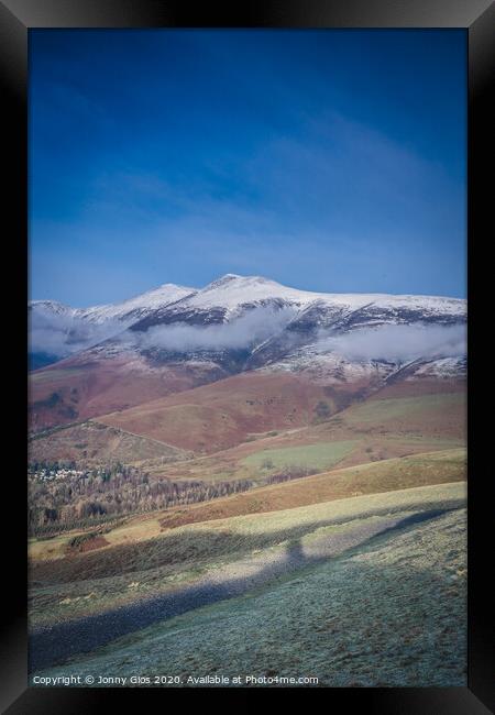 Clouds Touching Skiddaw  Framed Print by Jonny Gios