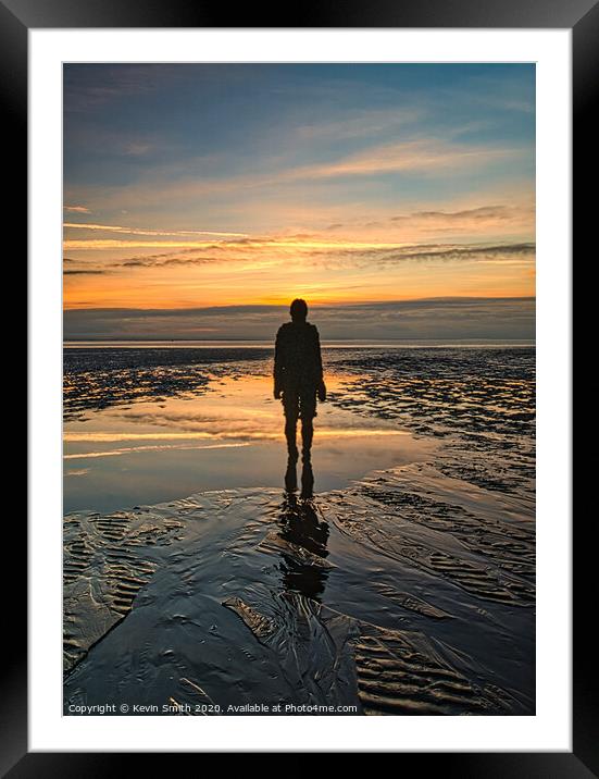 Sunset on Crosby Beach Framed Mounted Print by Kevin Smith