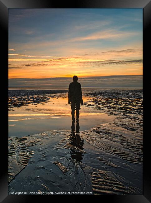 Sunset on Crosby Beach Framed Print by Kevin Smith