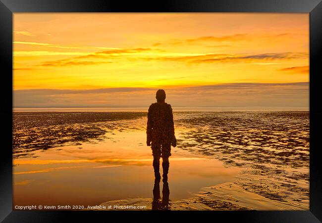 Sunset on Crosby Beach Framed Print by Kevin Smith
