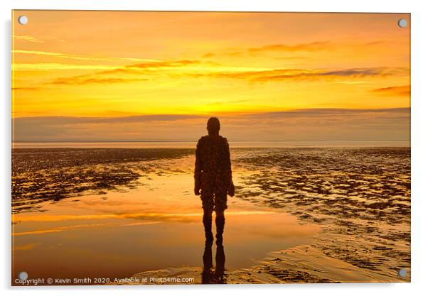 Sunset on Crosby Beach Acrylic by Kevin Smith
