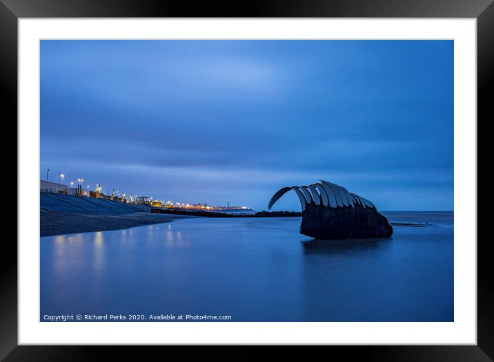 Glowing Blackpool Coastline Framed Mounted Print by Richard Perks