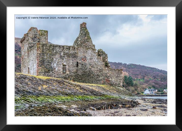 Lochranza Castle Framed Mounted Print by Valerie Paterson