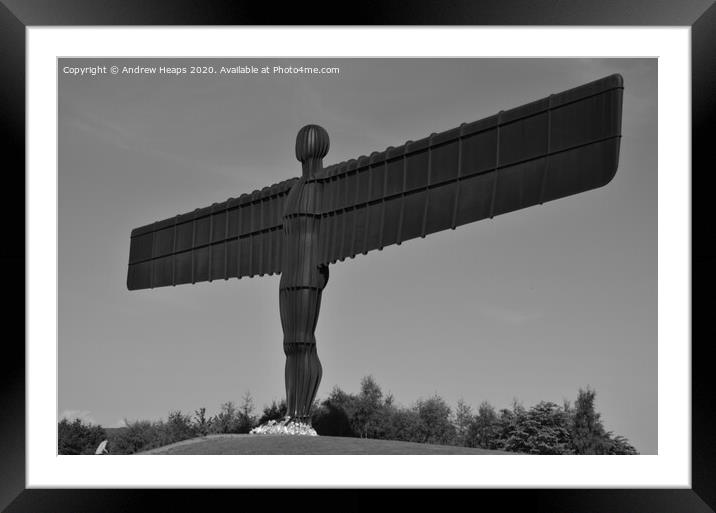 Angel of the North Statue Framed Mounted Print by Andrew Heaps