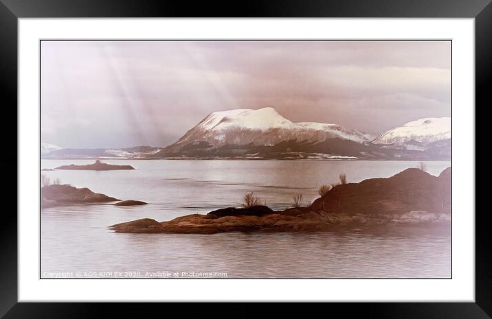 Misty Norway Framed Mounted Print by ROS RIDLEY