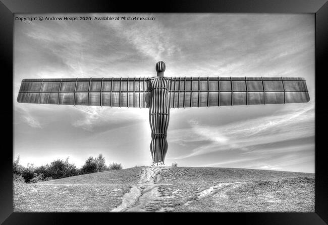 Iconic Angel of the North Framed Print by Andrew Heaps
