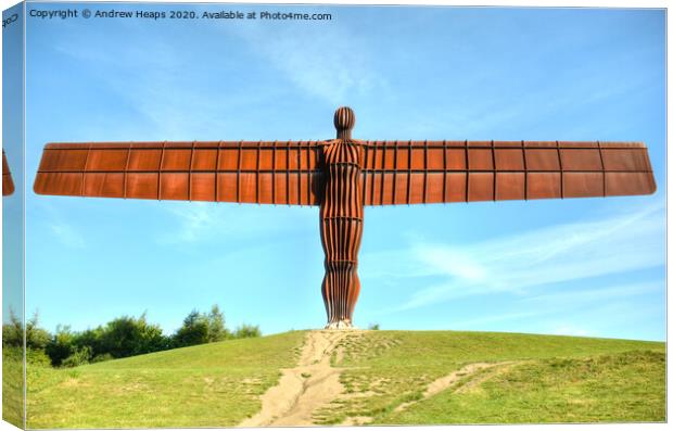 Angel of the North statue. Canvas Print by Andrew Heaps