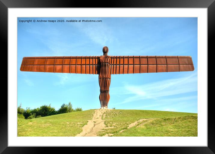 Angel of the North statue. Framed Mounted Print by Andrew Heaps