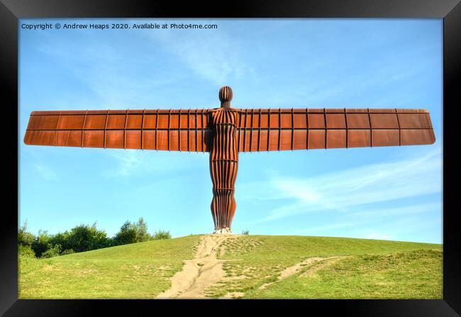 Angel of the North statue. Framed Print by Andrew Heaps