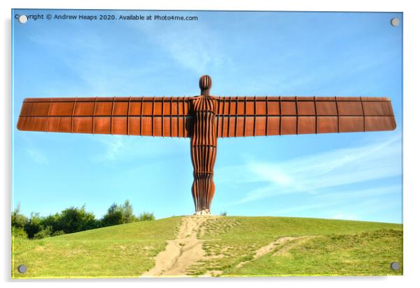 Angel of the North statue. Acrylic by Andrew Heaps