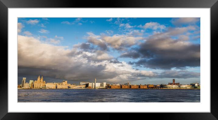 Panorama of the Liverpool waterfront Framed Mounted Print by Jason Wells