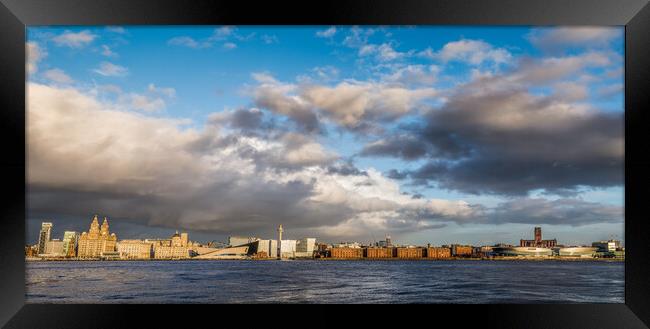 Panorama of the Liverpool waterfront Framed Print by Jason Wells