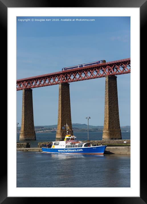 Forth Belle docks with tour passengers at South Qu Framed Mounted Print by Douglas Kerr