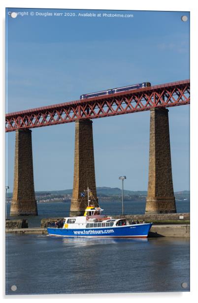 Forth Belle docks with tour passengers at South Qu Acrylic by Douglas Kerr