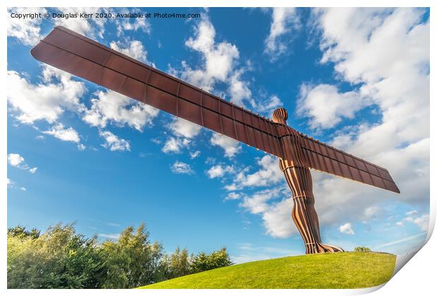 Angel of the North, front view, Gateshead Print by Douglas Kerr