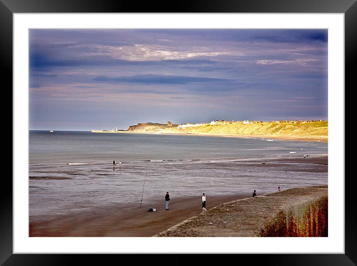 Sandsend to Whitby Framed Mounted Print by Trevor Kersley RIP