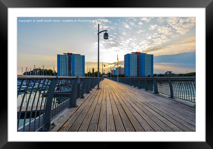 Gosport Flats at Sunset Framed Mounted Print by Geoff Smith
