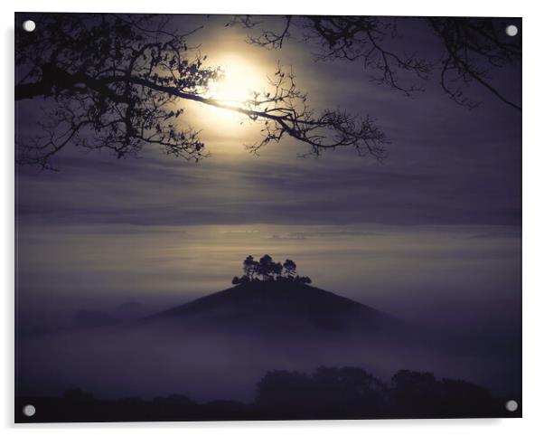 Moonlit Mists Acrylic by David Neighbour