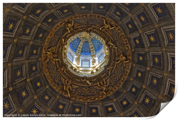 Dome of the Duomo - Siena Print by Laszlo Konya