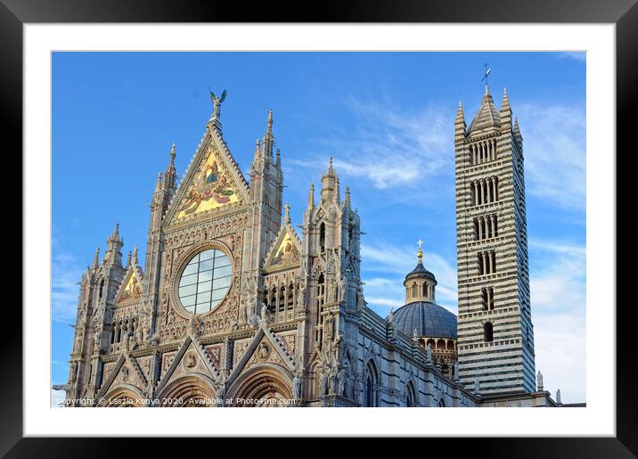 Duomo - Siena Framed Mounted Print by Laszlo Konya
