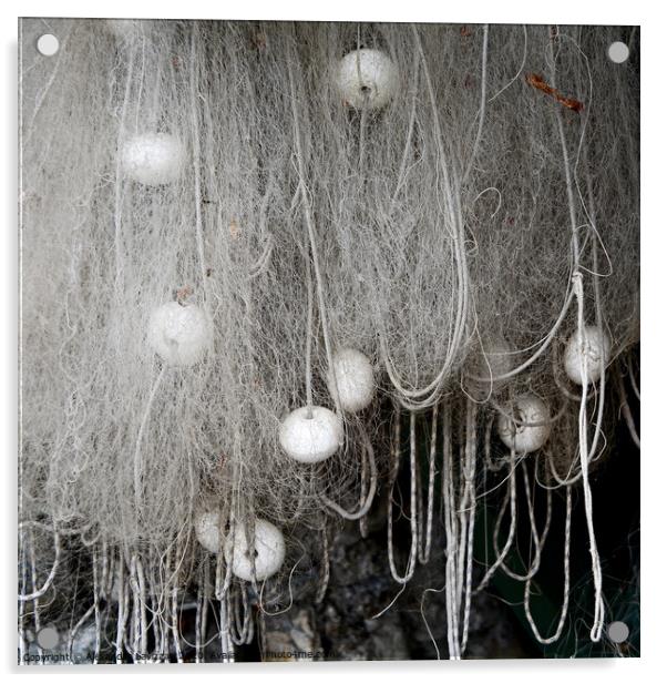 Drying Fishing Nets Acrylic by Alexandra Lavizzari