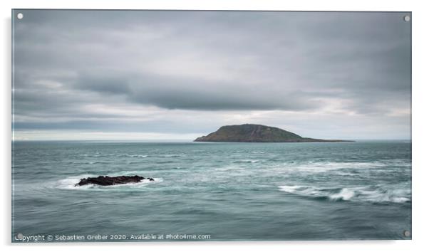 Bardsey Island from Mynydd Acrylic by Sebastien Greber