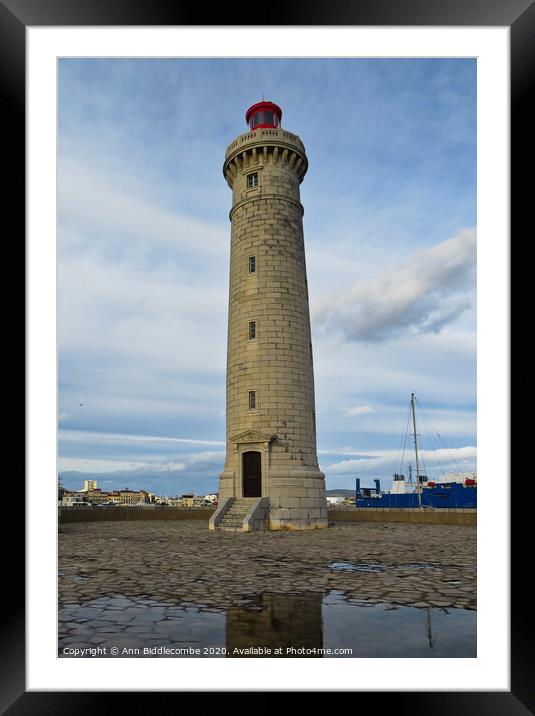 Sete Lighthouse, South of France Framed Mounted Print by Ann Biddlecombe