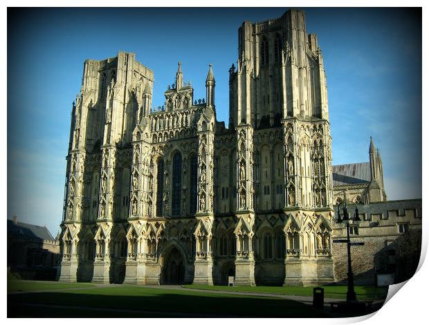 Majestic Wells Cathedral Print by Heather Goodwin