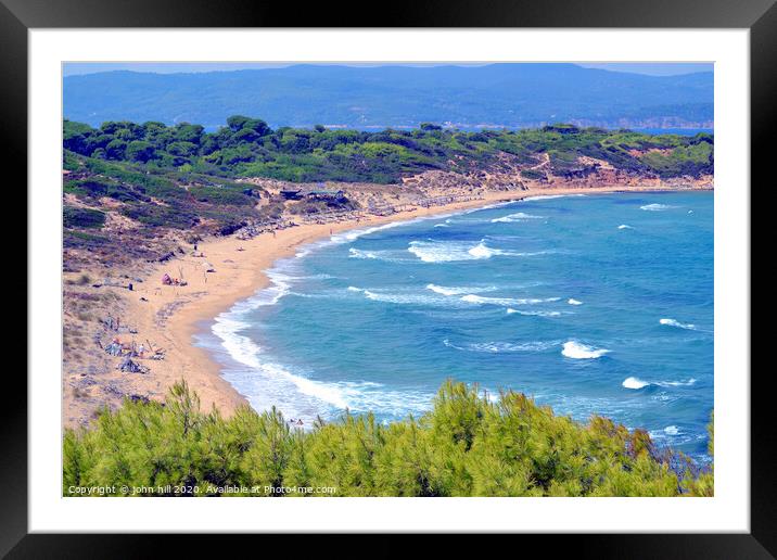 Mandraki beach on Skiathos Island in Greece. Framed Mounted Print by john hill