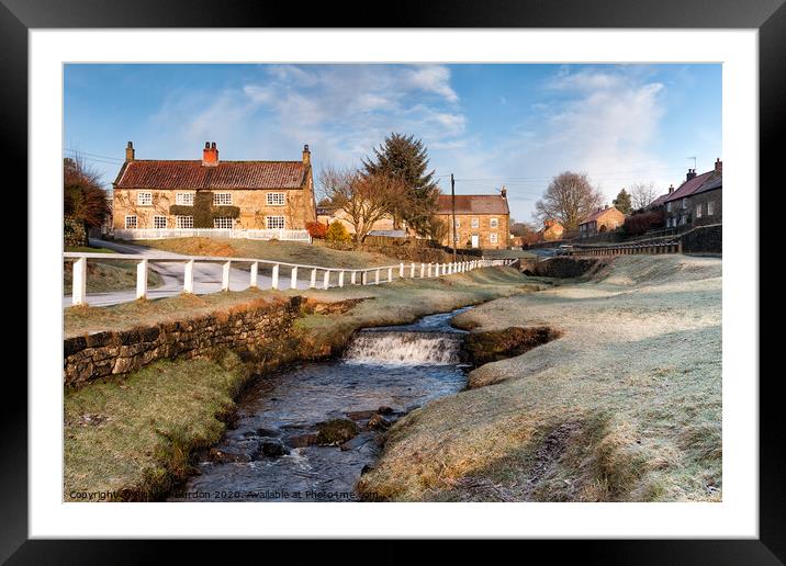 Hutton le Hole in Winter Framed Mounted Print by Richard Burdon
