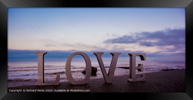 Love on Blackpool beaches Framed Print by Richard Perks