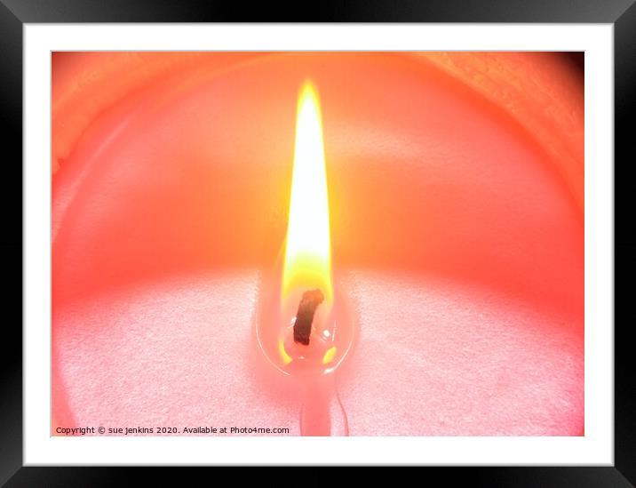 Candlelight Framed Mounted Print by sue jenkins