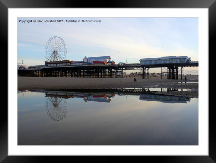 Central Pier Blackpool. Framed Mounted Print by Lilian Marshall