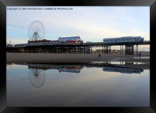 Central Pier Blackpool. Framed Print by Lilian Marshall