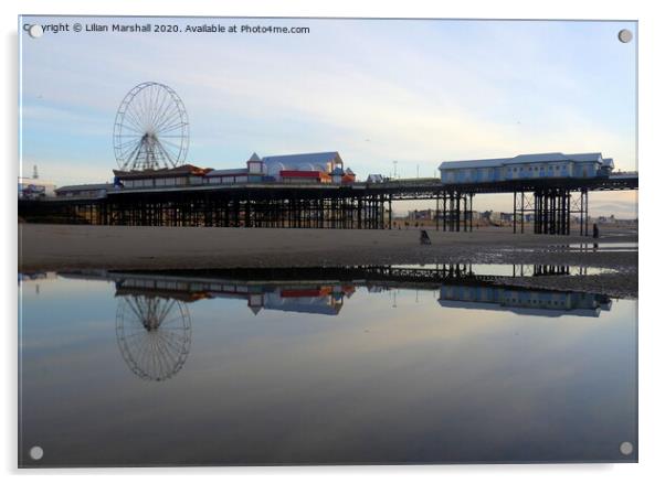 Central Pier Blackpool. Acrylic by Lilian Marshall