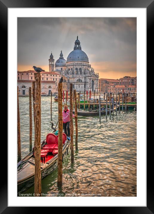 An Afternoon on the Grand Canal Framed Mounted Print by Viv Thompson