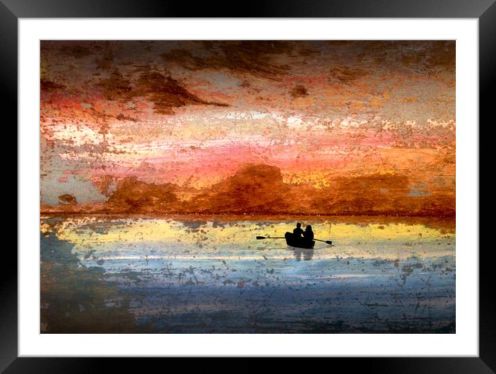 Rowing At Sunset  Framed Mounted Print by Robert Fennah