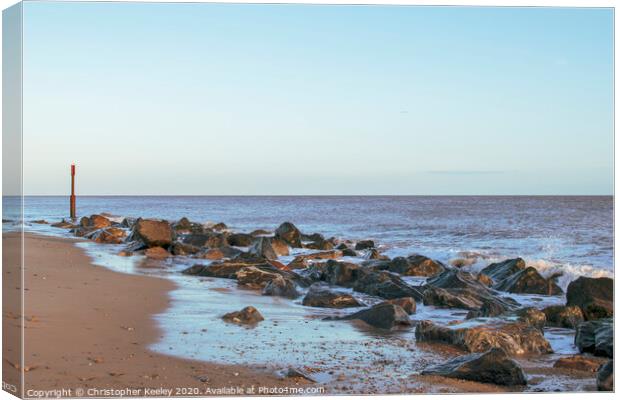 Caister beach Canvas Print by Christopher Keeley