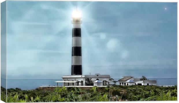 LIGHTHOUSE WITH FLARE Canvas Print by LG Wall Art